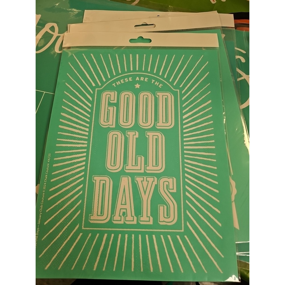 Chalk Couture Transfer/ Stencil   - Size B - New  Reusable Good Old Days